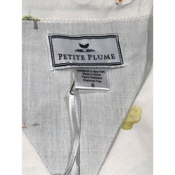 Petite Plume Childrens Pajama Set With Bunny & Tree Print - Size 6 - 100% Cotton - Picture 5 of 11